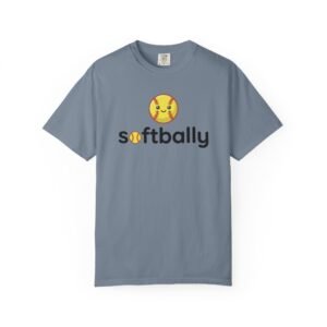 softbally logo tee — colorful softball graphic on comfort colors 1717 t shirt