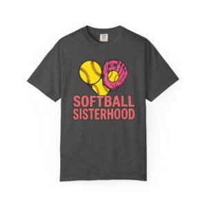 softball sisterhood tee — women’s softball graphic on comfort colors 1717 t shirt