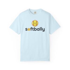 softbally logo tee — colorful softball graphic on comfort colors 1717 t shirt