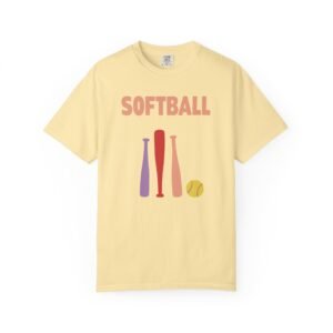 softball gear — simple modern style t shirt on comfort colors 1717 tee