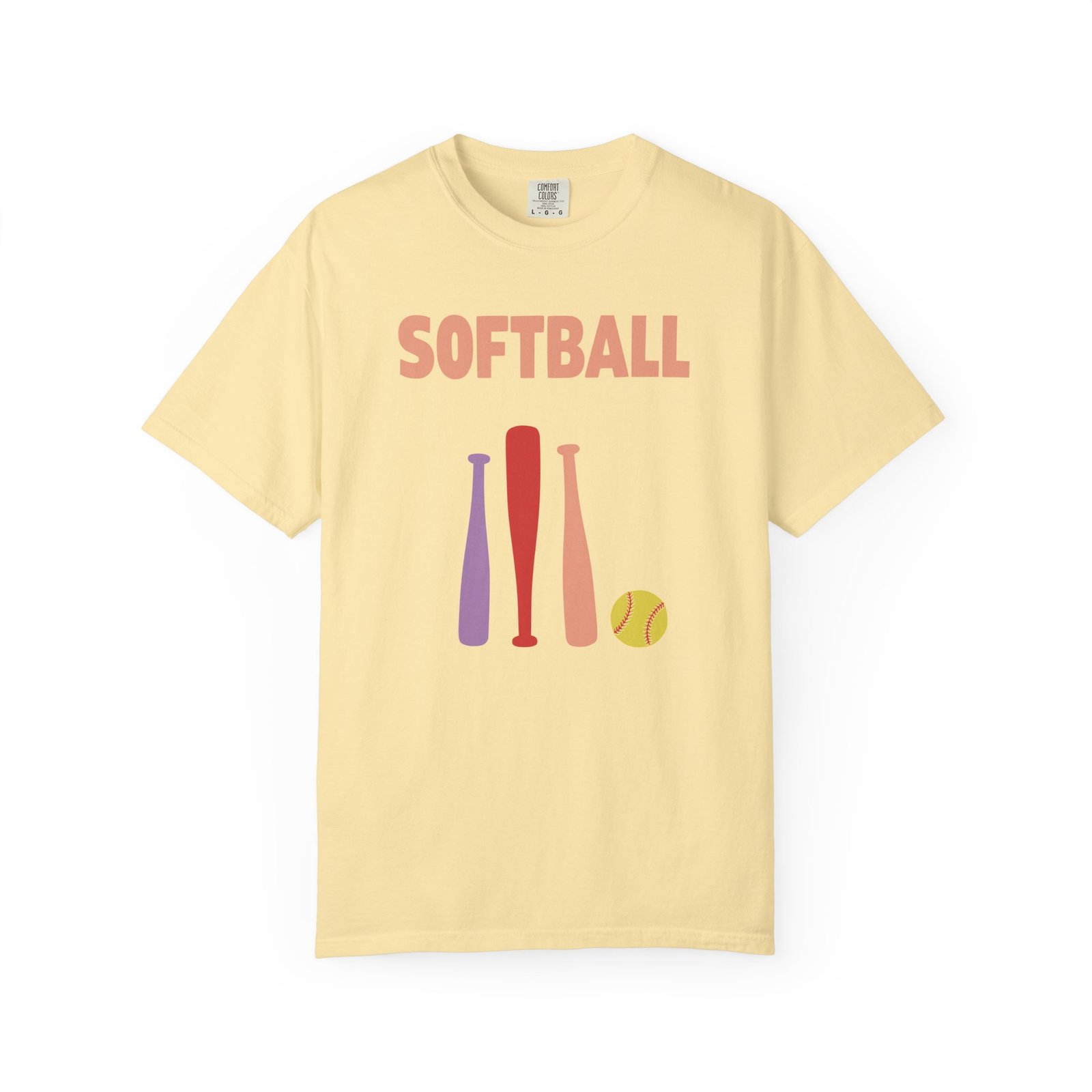 softball gear — simple modern style t shirt on comfort colors 1717 tee
