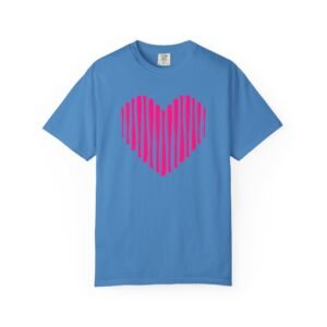 heart bats softball tee pink heart graphic t shirt on comfort colors 1717 shirt