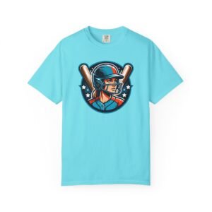 softball player graphic shirt — retro batter softball t‑shirt on comfort colors 1717 tee