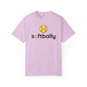 softbally logo tee — colorful softball graphic on comfort colors 1717 t shirt