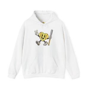 softball heart figure hoodie – cute retro softball love hooded sweatshirt