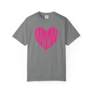 heart bats softball tee pink heart graphic t shirt on comfort colors 1717 shirt