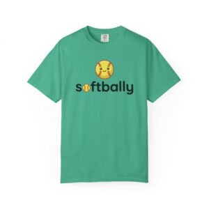 softbally logo tee — colorful softball graphic on comfort colors 1717 t shirt