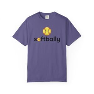 softbally logo tee — colorful softball graphic on comfort colors 1717 t shirt