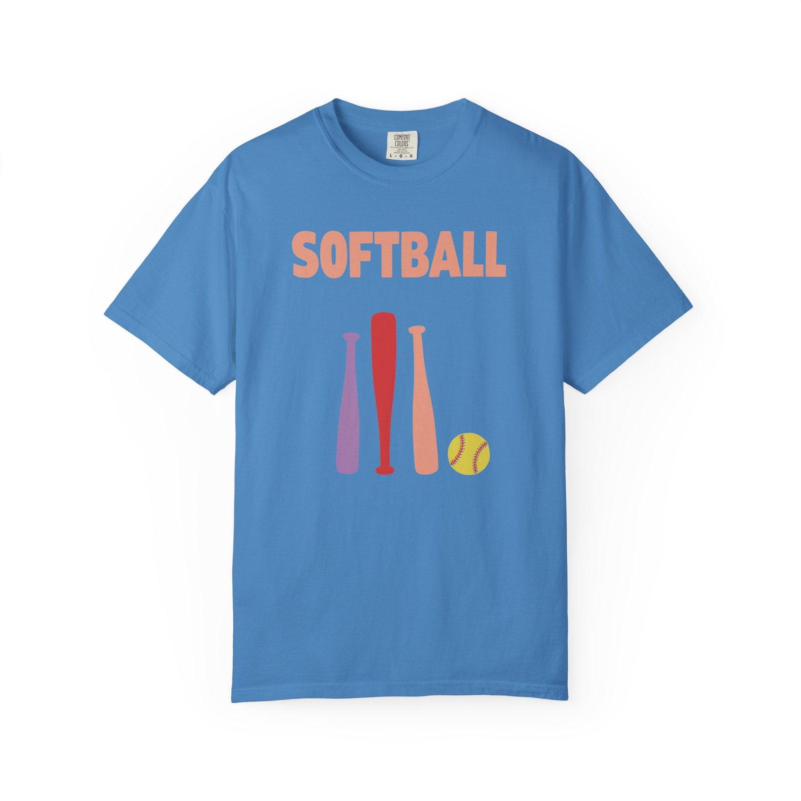 softball gear — simple modern style t shirt on comfort colors 1717 tee