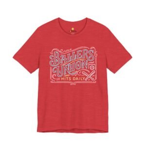ballers union tee — 'ballers union hits daily' retro neon sign style t‑shirt