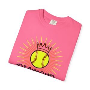 diamond diva softball tee — graphic shirt for players & fans on a comfort colors 1717 t shirt