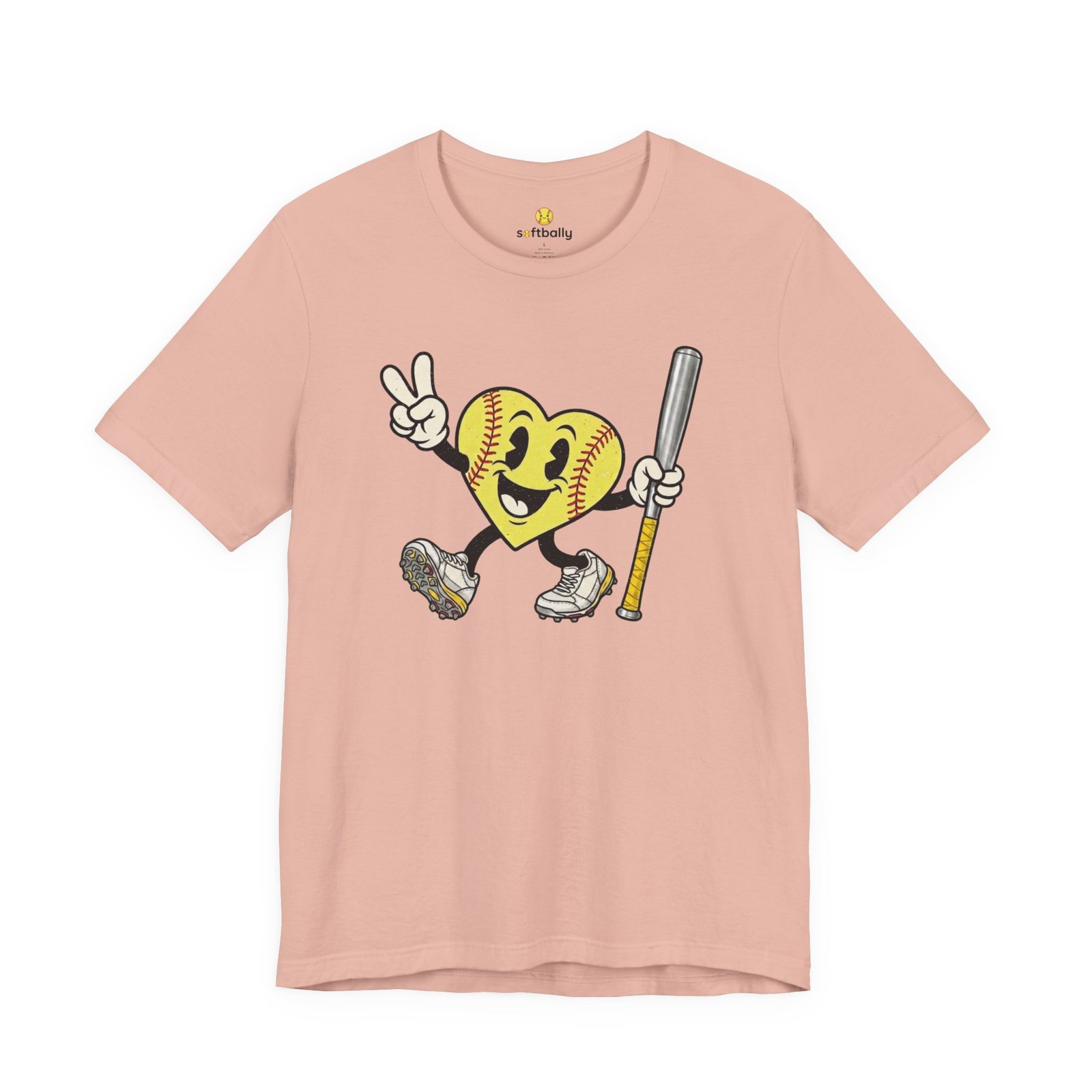 softball heart figure t‑shirt – cute retro softball love tee softball heart figure t‑shirt – cute retro softball love tee