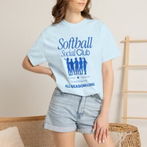 softball social club tee — all season long design on comfort colors 1717 t shirt