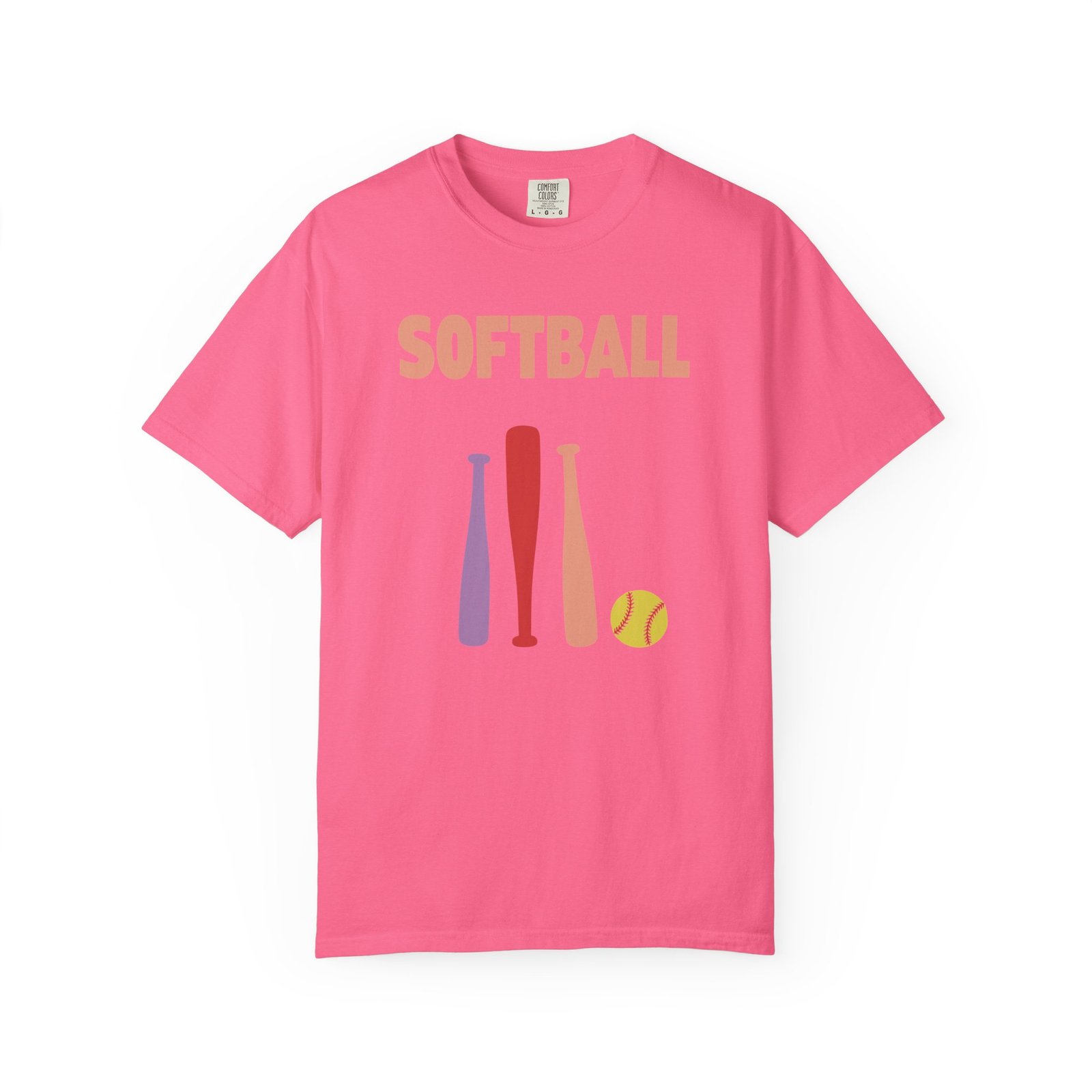 softball gear — simple modern style t shirt on comfort colors 1717 tee