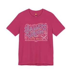 ballers union tee — 'ballers union hits daily' retro neon sign style t‑shirt