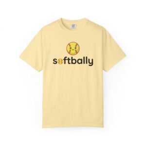 softbally logo tee — colorful softball graphic on comfort colors 1717 t shirt