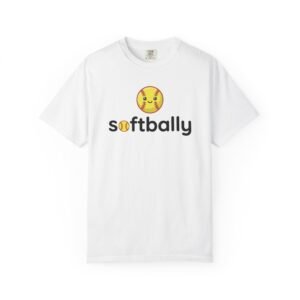 softbally logo tee — colorful softball graphic on comfort colors 1717 t shirt