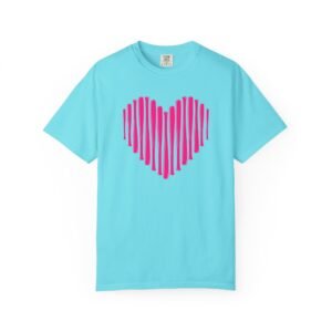 heart bats softball tee pink heart graphic t shirt on comfort colors 1717 shirt