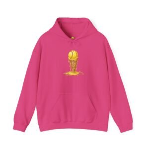 melting softball hoodie — dripping softball ice cream graphic hooded sweatshirt