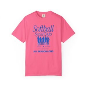 softball social club tee — all season long design on comfort colors 1717 t shirt