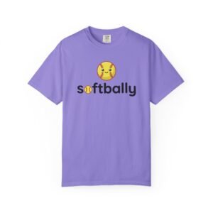 softbally logo tee — colorful softball graphic on comfort colors 1717 t shirt