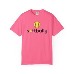 softbally logo tee — colorful softball graphic on comfort colors 1717 t shirt