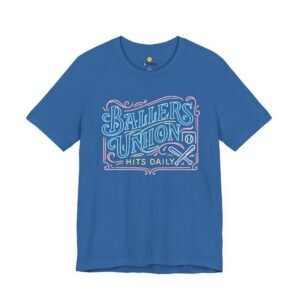 ballers union tee — 'ballers union hits daily' retro neon sign style t‑shirt