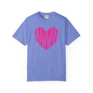 heart bats softball tee pink heart graphic t shirt on comfort colors 1717 shirt