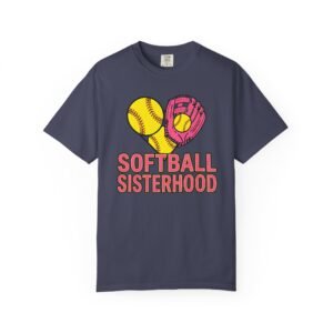 softball sisterhood tee — women’s softball graphic on comfort colors 1717 t shirt