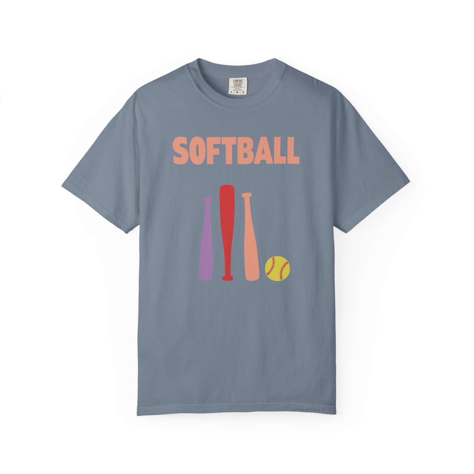 softball gear — simple modern style t shirt on comfort colors 1717 tee