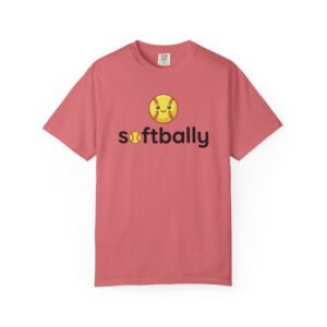 softbally logo tee — colorful softball graphic on comfort colors 1717 t shirt