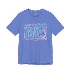 ballers union tee — 'ballers union hits daily' retro neon sign style t‑shirt