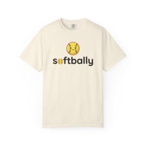 softbally logo tee — colorful softball graphic on comfort colors 1717 t shirt