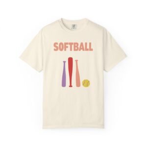 softball gear — simple modern style t shirt on comfort colors 1717 tee