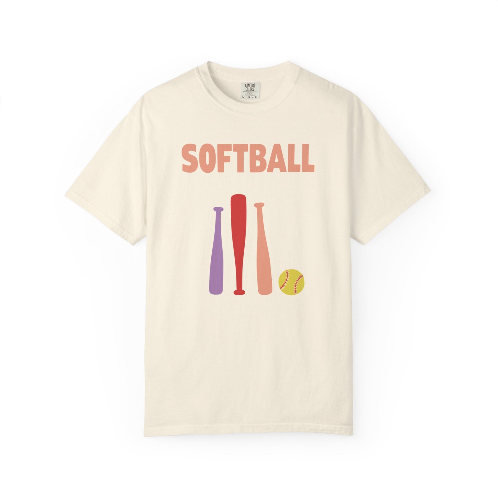 softball gear — simple modern style t shirt on comfort colors 1717 tee