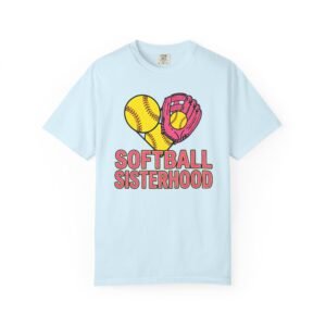 softball sisterhood tee — women’s softball graphic on comfort colors 1717 t shirt