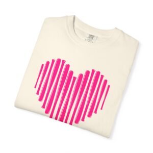 heart bats softball tee pink heart graphic t shirt on comfort colors 1717 shirt