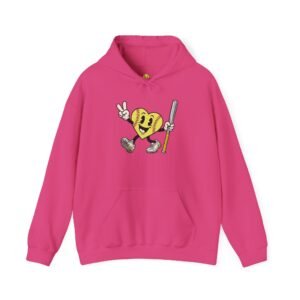 softball heart figure hoodie – cute retro softball love hooded sweatshirt