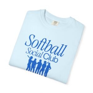 softball social club tee — all season long design on comfort colors 1717 t shirt