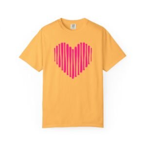 heart bats softball tee pink heart graphic t shirt on comfort colors 1717 shirt