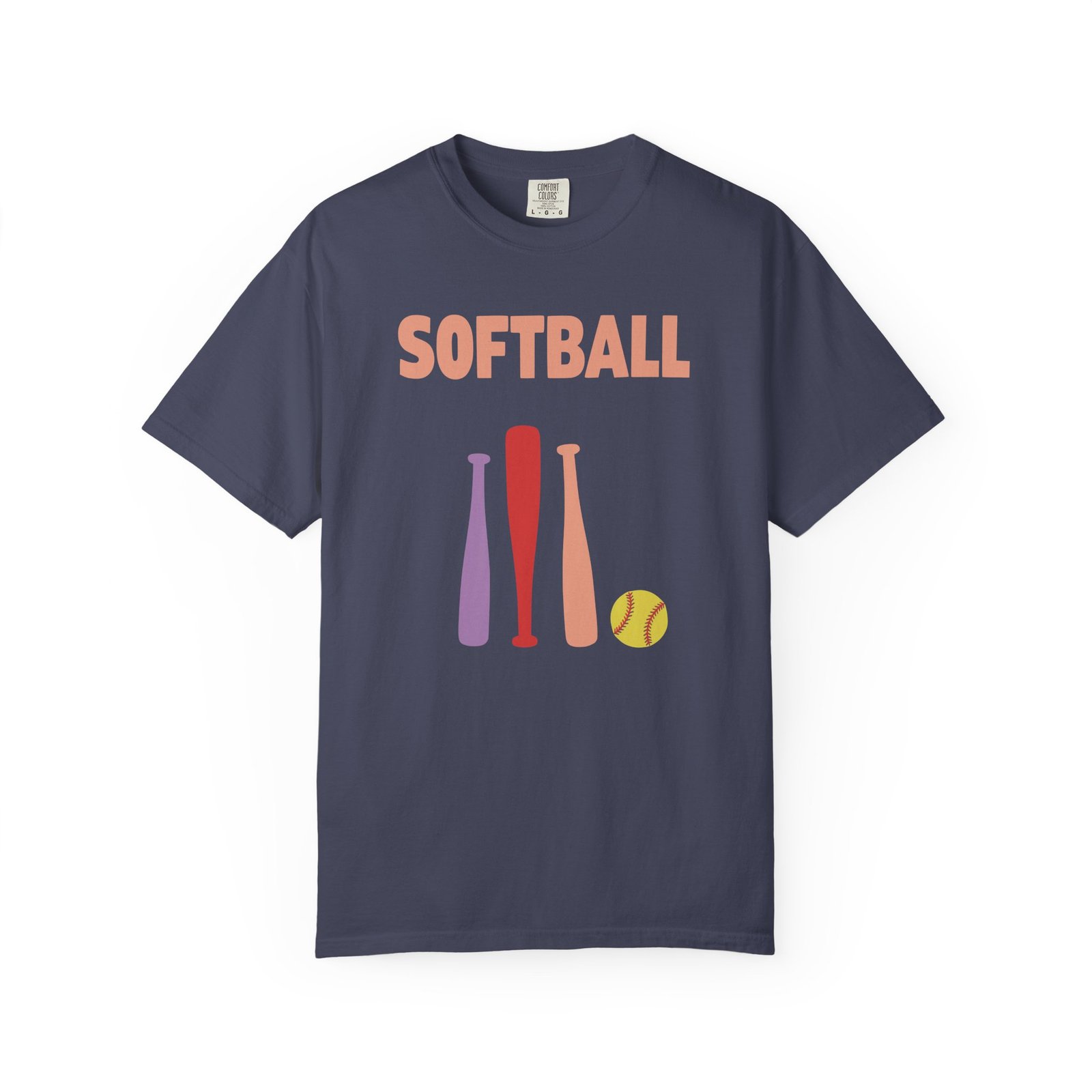 softball gear — simple modern style t shirt on comfort colors 1717 tee
