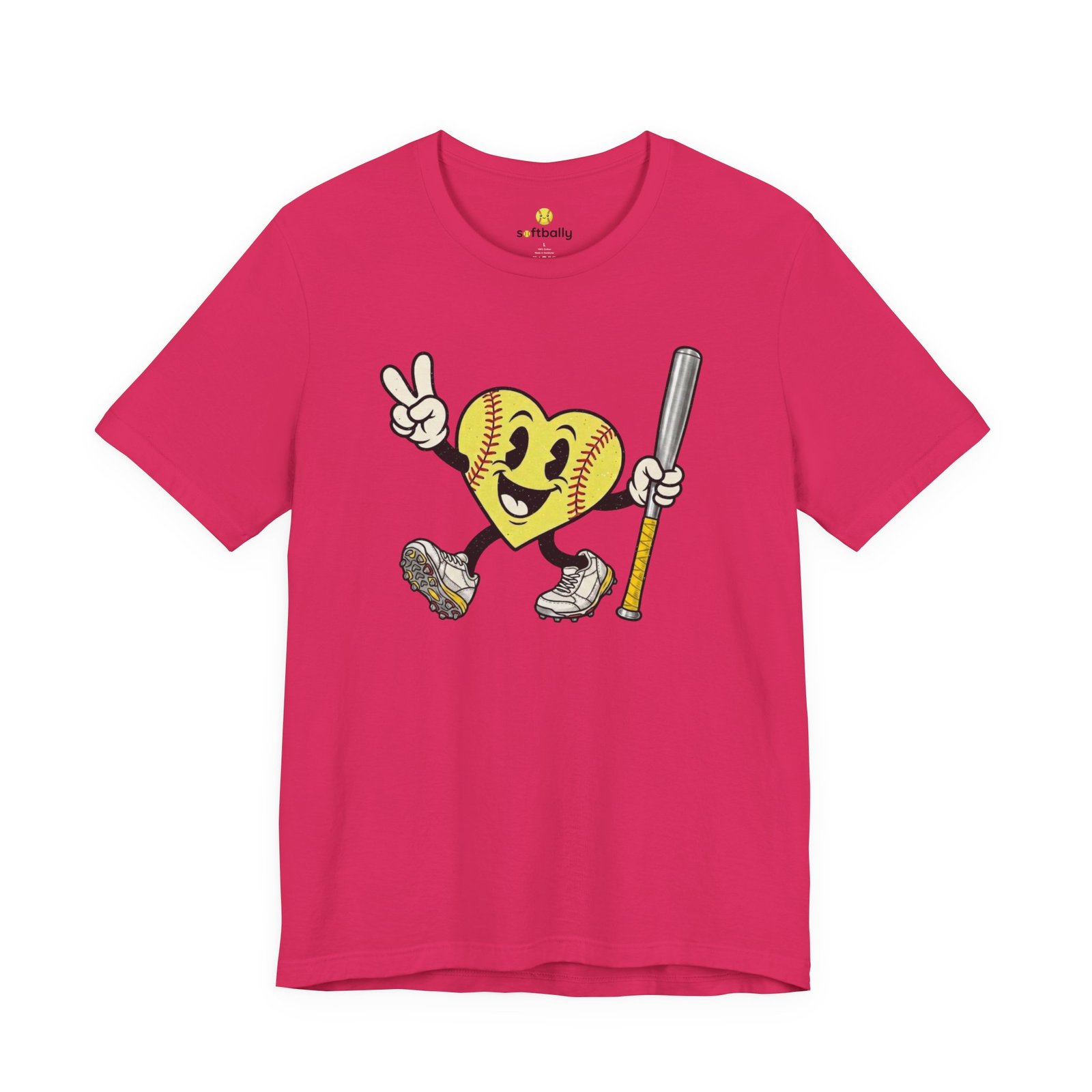 softball heart figure t‑shirt – cute retro softball love tee softball heart figure t‑shirt – cute retro softball love tee