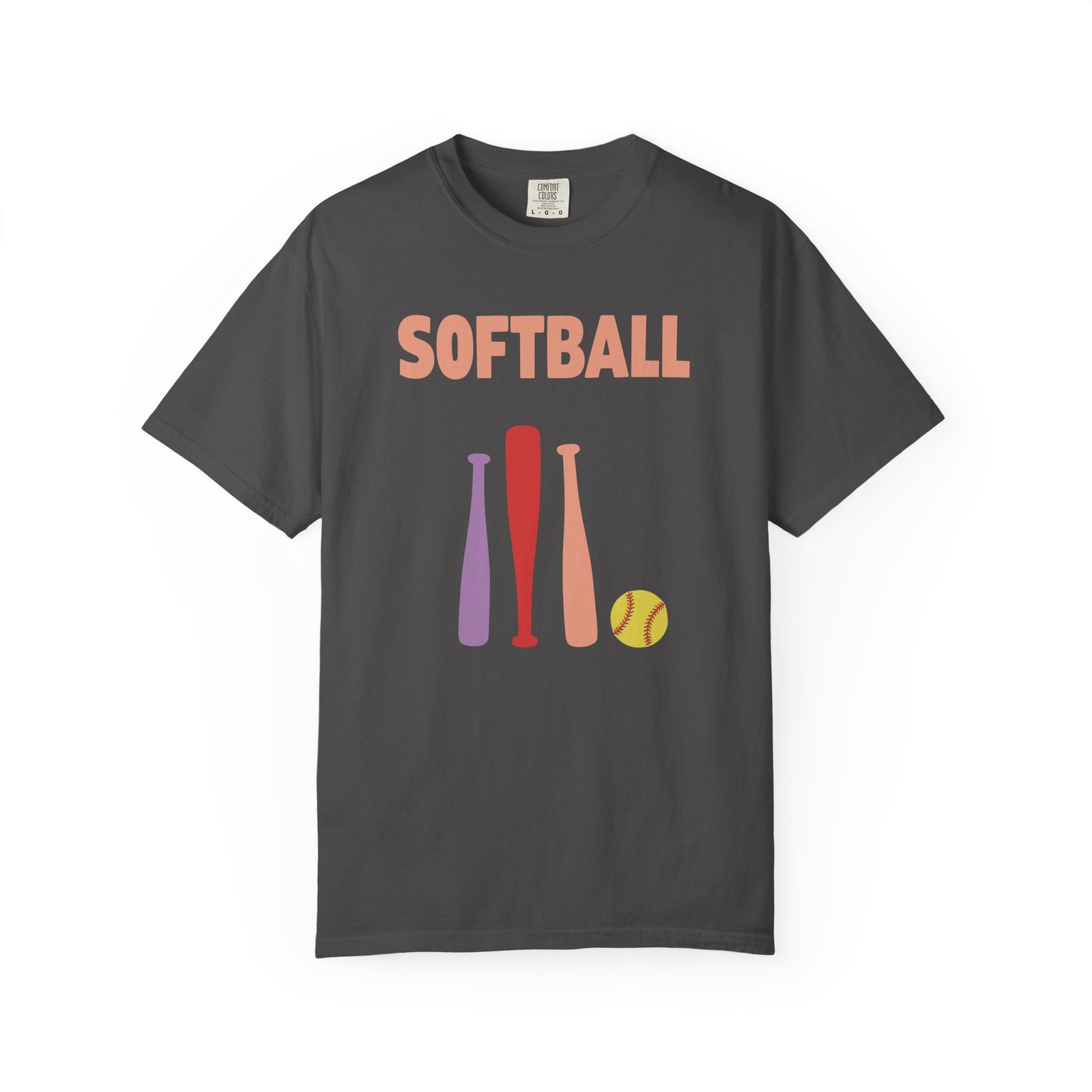 softball gear — simple modern style t shirt on comfort colors 1717 tee