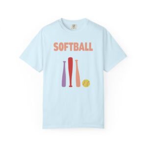 softball gear — simple modern style t shirt on comfort colors 1717 tee