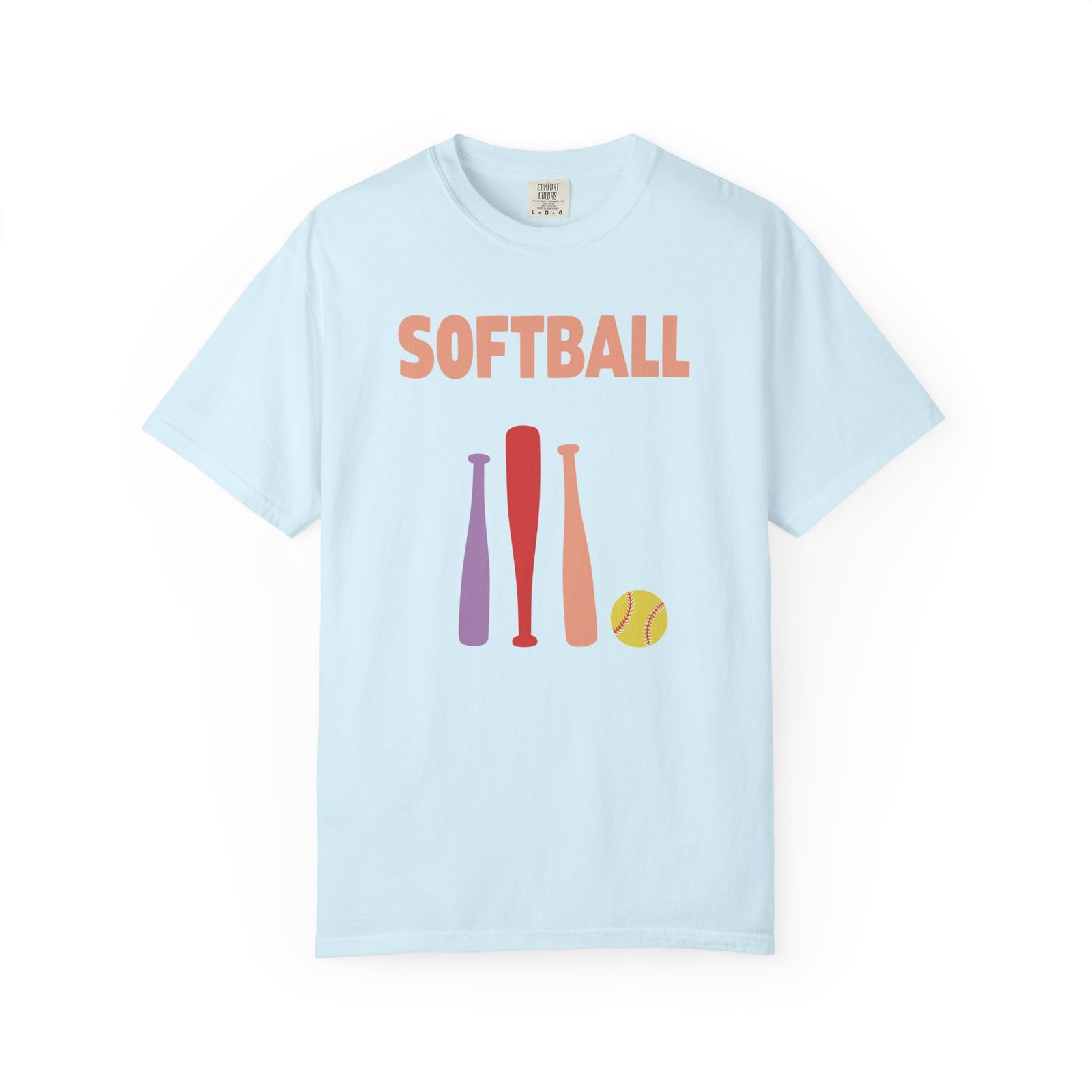 softball gear — simple modern style t shirt on comfort colors 1717 tee