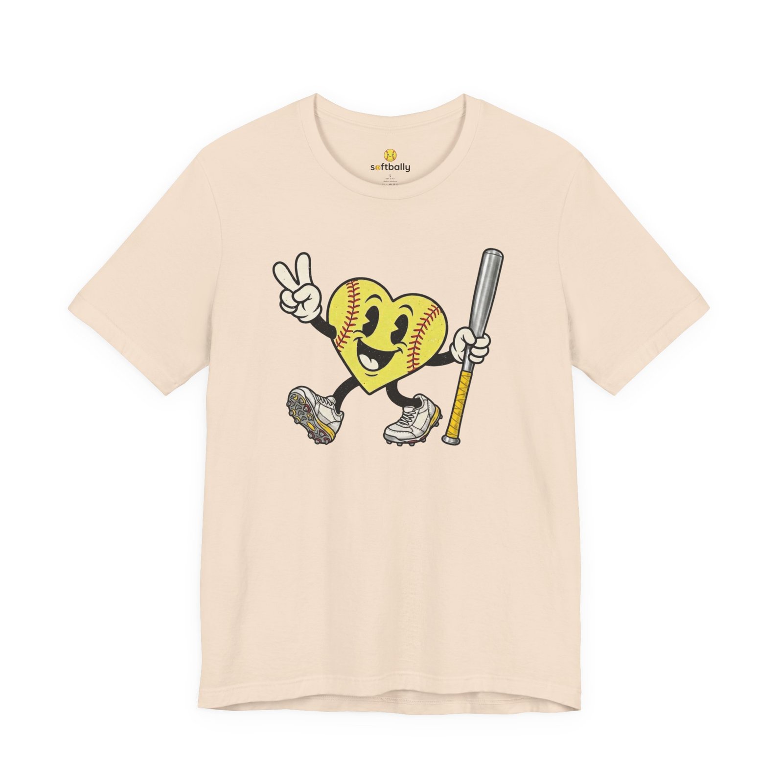 softball heart figure t‑shirt – cute retro softball love tee softball heart figure t‑shirt – cute retro softball love tee