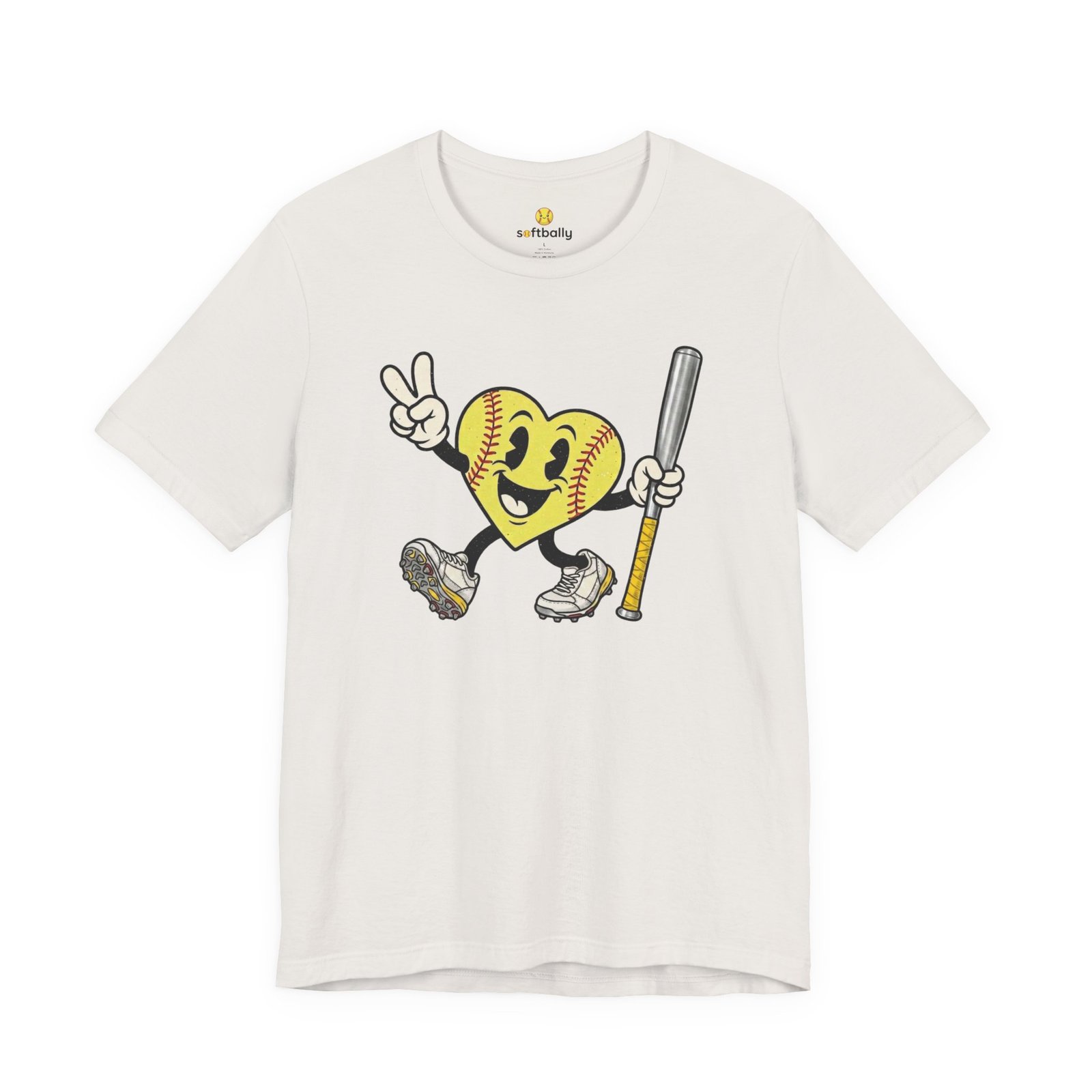 softball heart figure t‑shirt – cute retro softball love tee softball heart figure t‑shirt – cute retro softball love tee