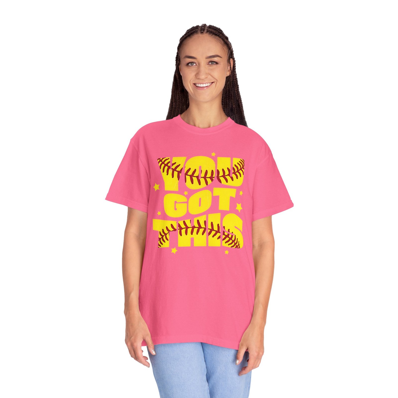 you got this softball t shirt — motivational softball design on comfort colors 1717 tee