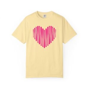 heart bats softball tee pink heart graphic t shirt on comfort colors 1717 shirt