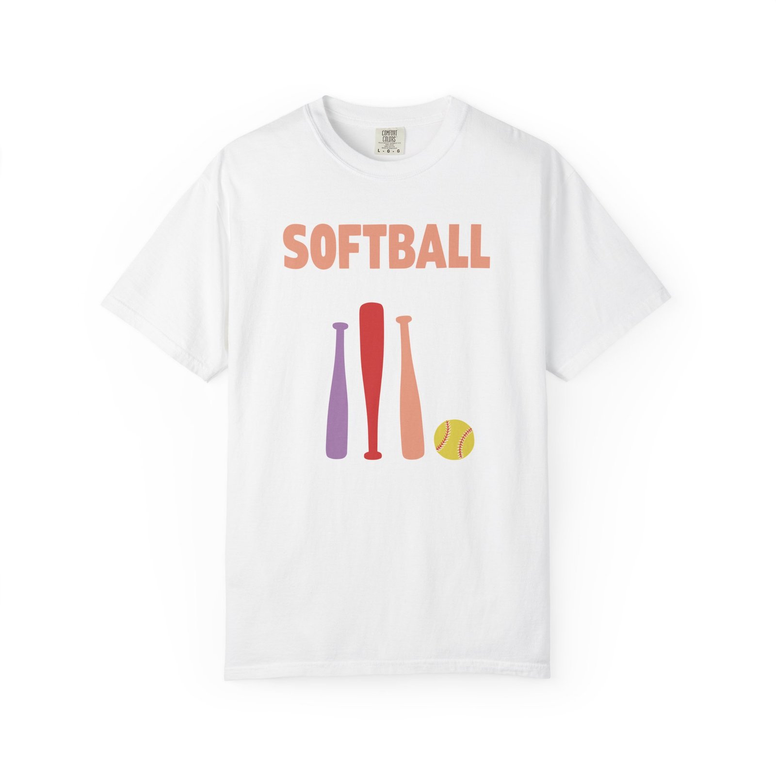 softball gear — simple modern style t shirt on comfort colors 1717 tee